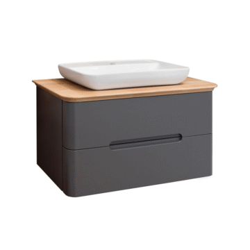 Ormrić sa umivaonikom 80 Ibanio Dura mat crni 14-098