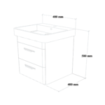 Rovas Round 50 – donji deo sa umivaonikom tehnicki crtez