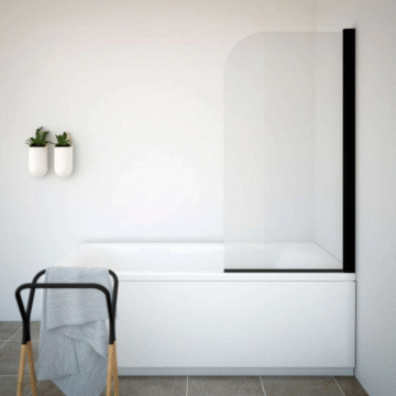 Aquaestil tuš paravan Titan I U crna mat/prozirna 6100381C