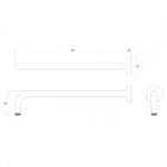 Copen držač tuš ruže zidni tehnicki crtez