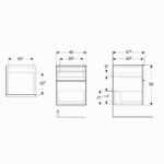 Geberit iCon ormarić 45x60 sa dve fioke