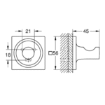 Grohe Allure vešalica za odeću tehnicki crtez