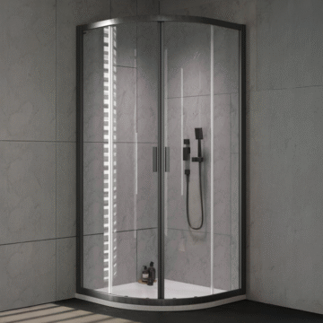 Kolpa San tuš kabina Venus B/1 polukružna crni profil