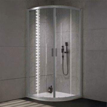 Kolpa San tuš kabina Venus S/1 polukružna srebrni profil