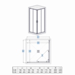 Kolpa San tuš kabina Venus kvadratna