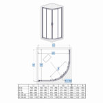 Kolpa San tuš kabina Venus polukruzna