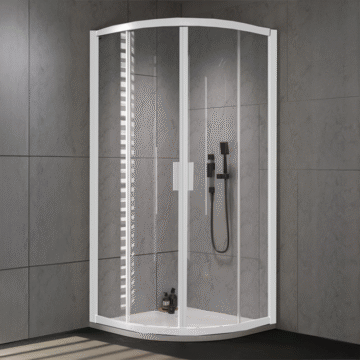 Kolpa San tuš kabina Venus polukružna beli profil