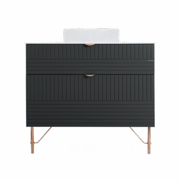 Ormarić sa okruglim umivaonikom Pino Art 90 Line Compact Antracit 1101ANT