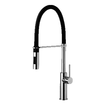 Paffoni Light baterija za sudoperu hrom- crna LIG179CRNO