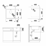 Blanco sudopera Adnano 400-IF tehnicki crtez