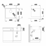 Blanco sudopera Adnano 450-IF tehnicki crtez