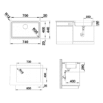 Blanco sudopera Etagon 700-IF + pribor tehnicki crtez
