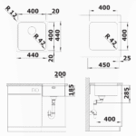 Blanco sudopera Solis 400-U tehnicki crtez