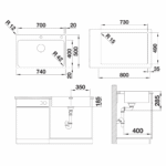 Blanco sudopera Solis 700-IF tehnicki crtez