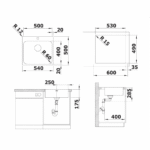 Blanco sudopera Supra 500-IF-A tehnicki crtez