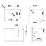 Blanco sudopera Supra 500-IF tehnicki crtez