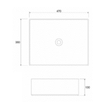Copen nadgradni lavabo beli 47x36 C-15-211