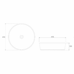 Copen nadgradni umivaonik 410x410x120 tehnicki crtez