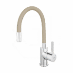 Ferro Zumba slavina za sudoperu ili lavabo sa bež fleksibilnim izlivom BZA4P