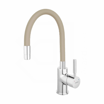 Ferro Zumba slavina za sudoperu ili lavabo sa bež fleksibilnim izlivom BZA4P