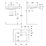 Geberit Modo umivaonik 60x48,5 502.832.00.1
