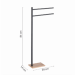 Gedy Trilly držač za peškire stojeći mat crna