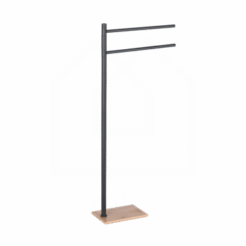 Gedy Trilly držač za peškire stojeći mat crna/drvo TR31-41