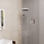 Hansgrohe Rainfinity 130 3JET 65cm klizna šipka bela mat set