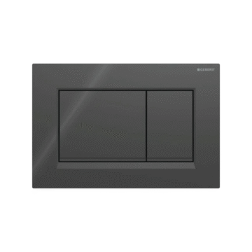 Geberit Sigma20 Square tipka za ugradni vodokotlić crna/crna mat 115.883.DW.1