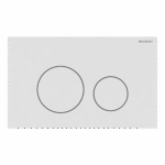 Geberit Sigma40 Round Tipka za dvokolicinsku tehniku ispiranja bela mat easy to clean 115.628.JT .1