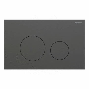 Geberit Sigma40 Round tipka za dvokoličinsku tehniku ispiranja brušeni crni hrom easy-to-clean 115.628.QD.1