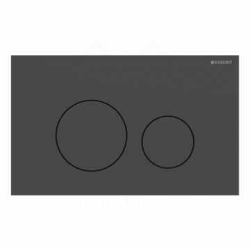 Geberit Sigma40 Round tipka za dvokoličinsku tehniku ispiranja crna mat easy-to-clean 115.628.14.1