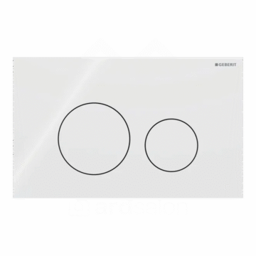 Geberit Sigma40 Round tipka za dvokoličinsku tehniku ispiranja bela - staklo 115.628.SI.1