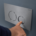 Geberit Sigma40 Round tipka za dvokoličinsku tehniku ispiranja brušeni inox