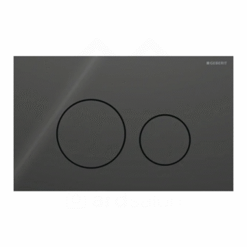 Geberit Sigma40 Round tipka za dvokoličinsku tehniku ispiranja crna - staklo 115.628.SJ.1
