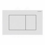 Geberit Sigma40 Square Tipka za dvokolicinsku tehniku ispiranja bela mat easy to clean 115.629.JT .1