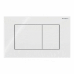 Geberit Sigma40 Square Tipka za dvokolicinsku tehniku ispiranja bela staklo 115.629.SI .1