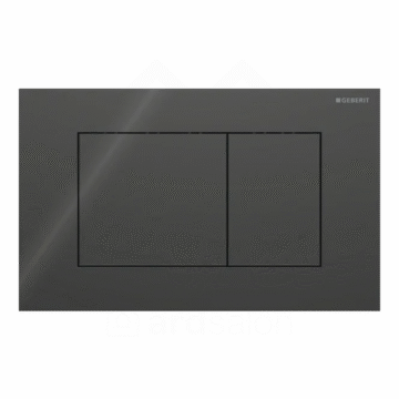 Geberit Sigma40 Square tipka za dvokoličinsku tehniku ispiranja crna - staklo 115.629.SJ.1