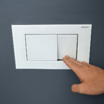 Geberit Sigma40 Square Tipka za dvokoličinsku tehniku ispiranja bela - staklo