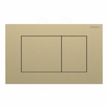 Geberit Sigma40 Square tipka za dvokoličinsku tehniku ispiranja brušeni mesing easy-to-clean 115.629.QF.1