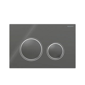 Geberit Sigma50 Round tipka za dvokoličinsko ispiranje lava/hrom sjaj/lava - staklo 115.884.JK.1