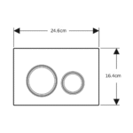 Geberit Sigma50 Round tipka za dvokoličinsko ispiranje tehnicki crtez
