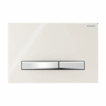 Geberit Sigma50 Square tipka za dvokoličinsko ispiranje peščanosiva/hrom sjaj – staklo 115.788.JL.2