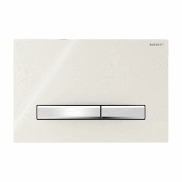 Geberit Sigma50 Square tipka za dvokoličinsko ispiranje peščanosiva/hrom sjaj - staklo 115.788.JL.2