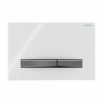 Geberit Sigma50 Square tipka za dvokoličinsku tehniku ispiranja bela/crni hrom 115.671.11.2