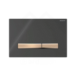 Geberit Sigma50 Square tipka za dvokoličinsku tehniku ispiranja crna/roze zlato 115.670.DW.2