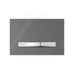 Geberit Sigma50 Square tipka za dvokoličinsku tehniku ispiranja dimljeno staklo/hrom sjaj – staklo 115.788.SD.2