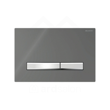 Geberit Sigma50 Square tipka za dvokoličinsku tehniku ispiranja dimljeno staklo/hrom sjaj - staklo 115.788.SD.2