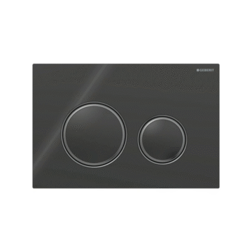 Geberit Sigma50 tipka za dvokoličinsko ispiranje crna/crni hrom/crna - staklo 115.651.SJ.1