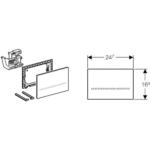 Geberit Sigma80 Tipka za aktiviranje crna - mrežno napajanje tehnicki crtez